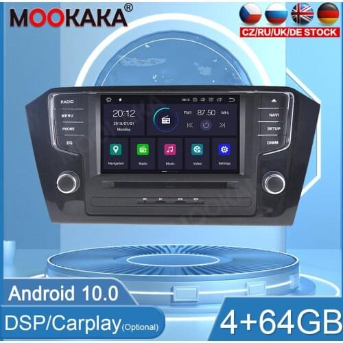 4+64GB PX6 Android 10.0 Screen Car Radio For VW PASSAT 2015-2018 GPS Navi Auto Audio Stereo Recorder Head Unit DSP Carplay