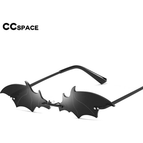 49070 Rimless Personality Bat Sunglasses Men Women Fashion Shades UV400 Vintage Glasses