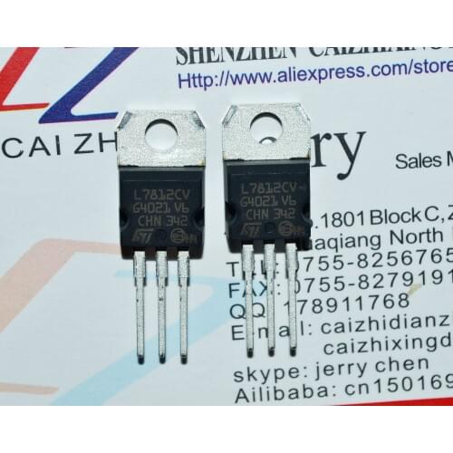 50PCS L7812CV TO-220 L7812 LM7812 7812 Positive-Voltage Regulators