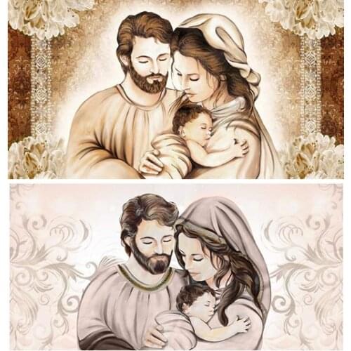 5D DIY diamond painting Religion Holy family Diamond Embroidery Full Drill Cross Stitch Mosaic Crafts Kits Home Decor Gift