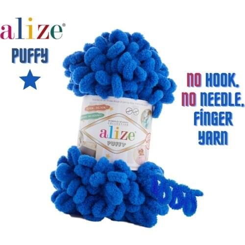 Alize Puffy, Blanket Yarn, Baby Yarn, Velvet Yarn, Bulky Yarn, Easy Knitting Yarn, No Hook, No Needle, Finger Yarn, Amigurumi