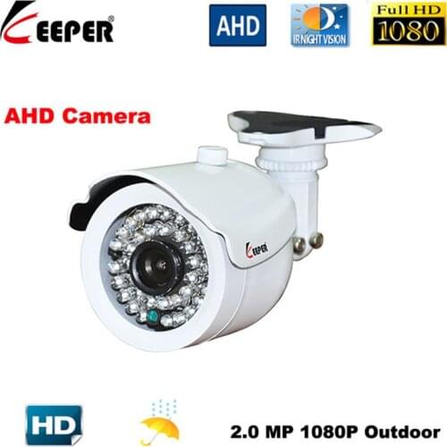 Keeper Analog camera AHD bnc Connector cctv full hd LED 1920*1080P outdoor Waterproof White Black 2019 high quality wholesale 3