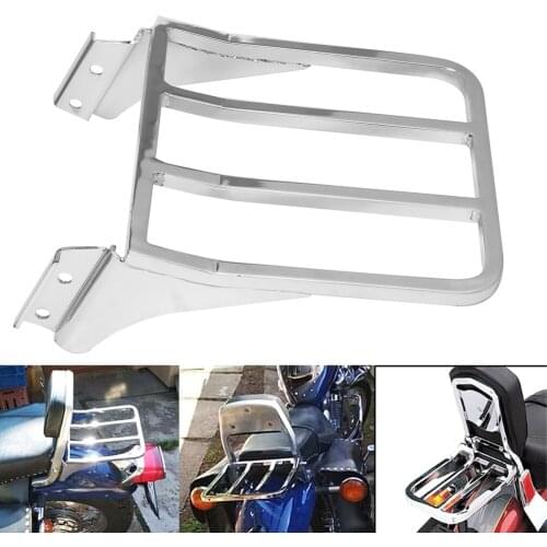 Sissy Bar Backrest Luggage Rack Carrier For Harley Sportster XL/FLST/FLSTC/FLSTS Dyna 06-17 Softail 84-05