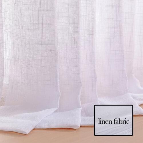 Elka Solid White Tulle Curtain For Living Room The Bedroom Modern Organza Voile Curtains Finished Window Sheer Curtains Panel