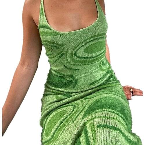 CHICKEN TOE Green Summer Dresses