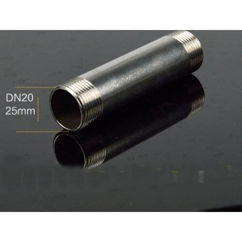 DN20 3/4" BSPP Male Barrel Nipple Pipe Fitting 201 Stainless Steel Length 100mm