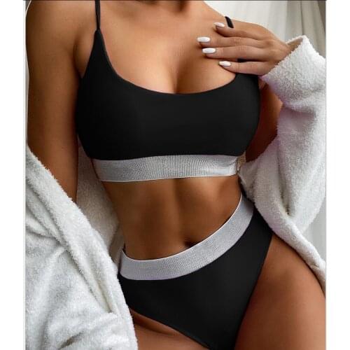 EHNSYZYU Black Swimwear