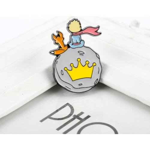 DIY Anime The Little Prince And Fox Pin Enamel Brooch Badge Backpack Jeans Clothes Lapel Pins and brooches kids women gift