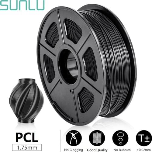 SUNLU Filament 3D PCL For 3D Printer Filament 1.75mm 1kg Low Temperature Plastic PCL 3D Printing Materials