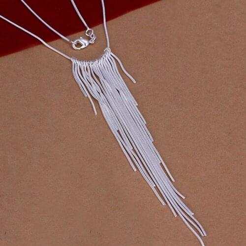 Hot Sale!!Free Shipping 925 Silver Necklace,Fashion Sterling Silver Jewelry Wicker Necklace SMTN026