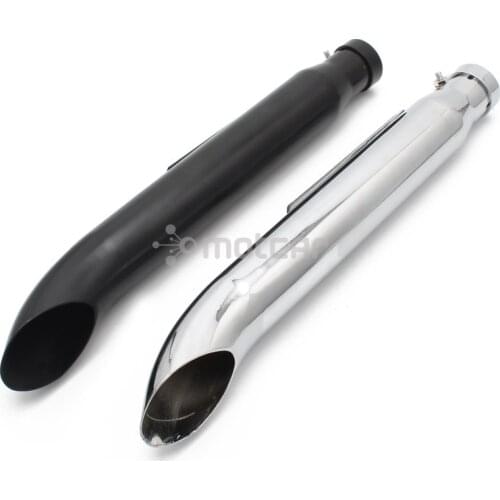 Chrome/Black Reverse Cone Motorcycle Iron Exhaust Pipe Muffler Silencer For Harley Cafe Racer Chopper Bobber Custom Bike 38-45MM
