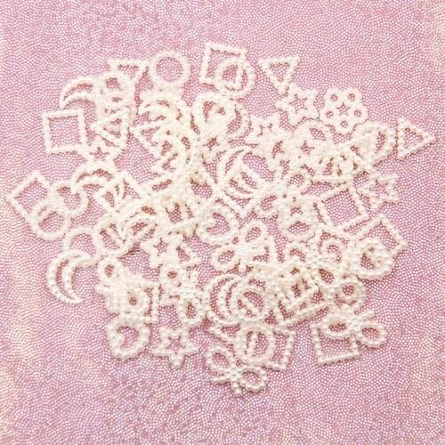 Imitation Plastic ABS Pearl Beads Pendant Ivory Star/Bow/Heart Beads For DIY Hair Accessories Jewelry Handmade Craft Making