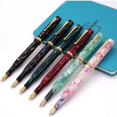 Jinhao Trend Resin Acrylic Fountain Pen Ink Pen With Converter EF/F/Bent Nib Office & School & Home Writing Gift Pen