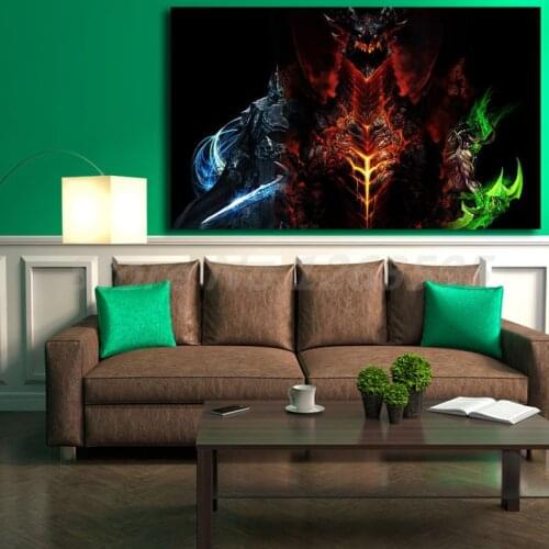 World Of Warcrafts Illidan Stormrage Lich King Art Canvas Poster Painting Wall Picture Print Home Bedroom Decoration