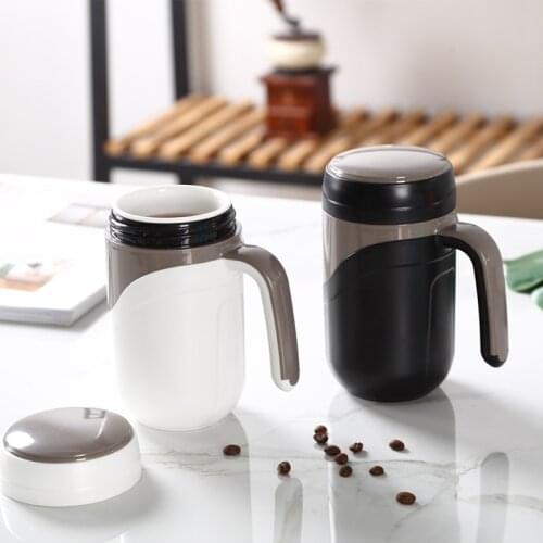 Ceramic Thermos Cup Vacuum Flask Cup Leakproof Insulated Thermos Bottle Mug Home Office Tea Cup Coffee Mug with Handle 380ml