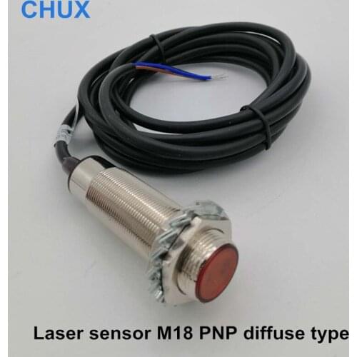 Laser Sensor Photoelectric Switch visible diffuse type Red infrared sensor PNP NO Adjustable 2-50cm Distance switch