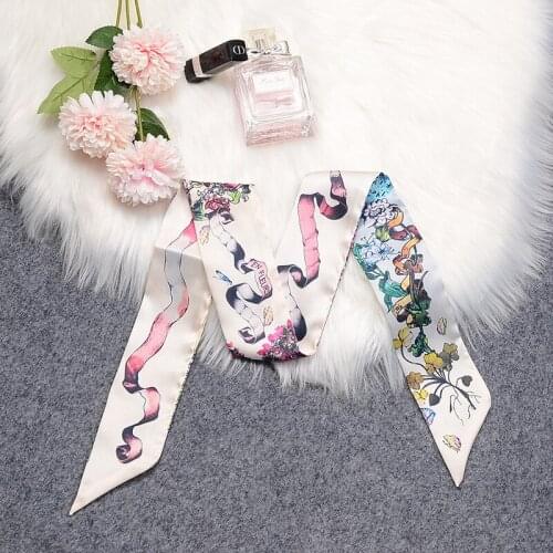 Luxury Silk Scarf 2022 Womens Brand Scarf Thin Pack Scarf Fashion Ladies Hair Band Long Shawls ML26