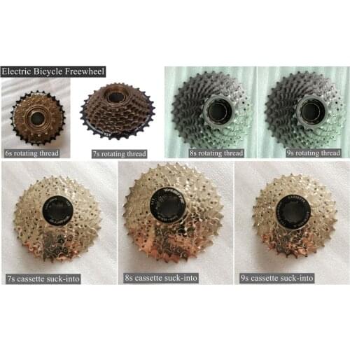 MTB 6s 7s 8s 9s Speed Rotating Thread Freewheel/ Cassette Freewheel for Mountain Bicycle E-bike Conversion Rear Wheel Kit