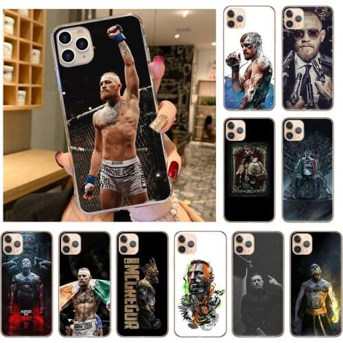 Soft transparent Silicone Phone Case For iPhone 12 11 Pro X XR XS Max 7 8 6 6s Plus 5s SE2020 Conor Mcgregor boxing King cover