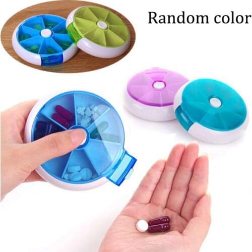 New Weekly Rotating Sort Pillbox Travel Pill Container Pills Organizer Medicine Box Drugs Case