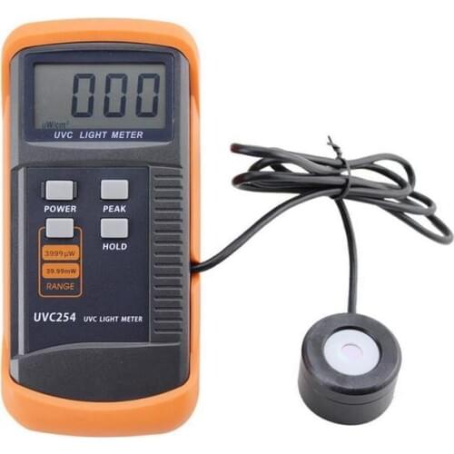 High Quality sensitivity UV Radiation Intensity Digital UV Meter Measurement UVC254 Portable Handheld Lux Illumination Detector