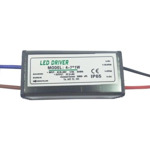 Manufacturer direct LED drive power 4-7 * 1W downlight drive outdoor lamp waterproof power 5W 7W isolation