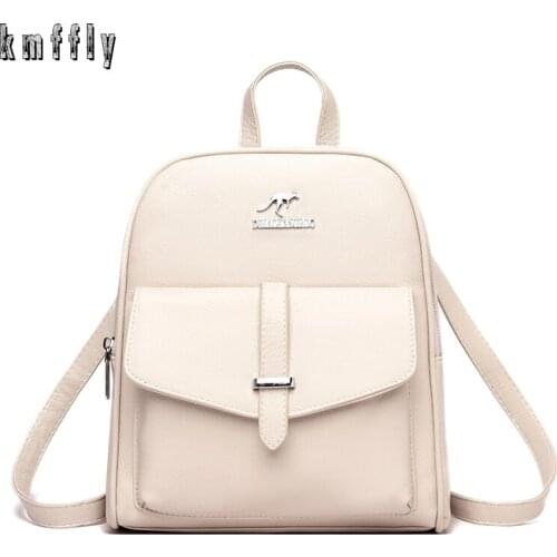 Travel Leisure Teenage School Bags New 2021 Collection Brand Designer Retro High Quality Ladies Leather Backpack Large Capacity