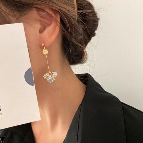 Diamond Bowknot Mickey 925 Silver Needle Earrings Cartoon Cute Sweet Temperament Jewelry Earrings Girl Accessories