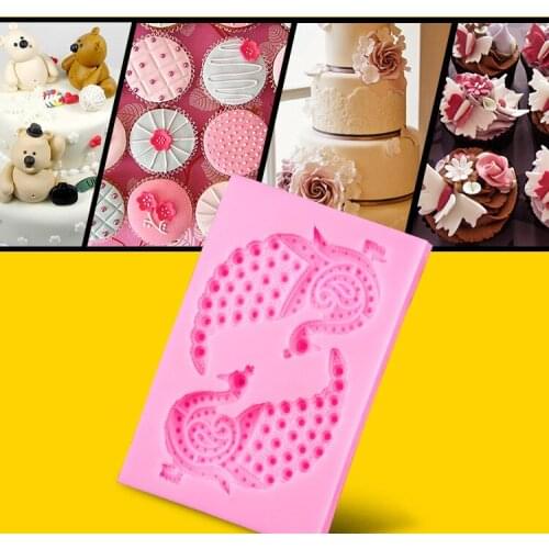Peacock Shape Silicone Cake Mold Fondant Chocolate Embossing Mold Sugar Arts Tools DIY Cake Decorating Tools A365