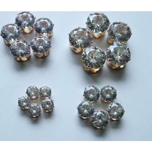 5pcs DIY Rhinestone supplies for jewelry clothing Alloy metal craft supplies artesanato costura beads flower sewing accessories