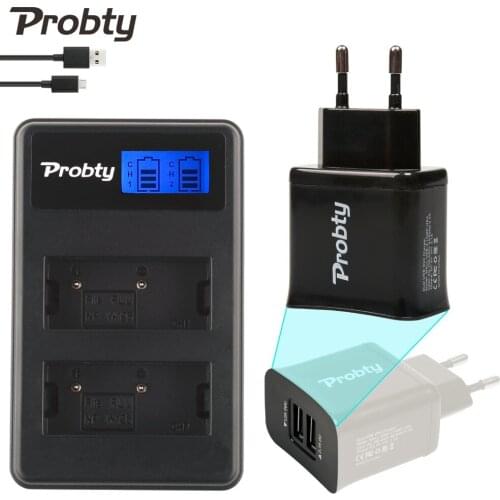 PROBTY New NP-W126 NP W126 LCD Camera Charger + 2 Port USB Plug for Fujifilm X-E1 XE1 X-E2 X-A1 X-M1 X-M2 X-T1 X-Pro1 HS33 HS