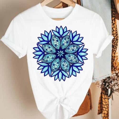 Women Clothes Floral Flower Style 90s Short Sleeve Summer Print Fashion Tshirt Female Short Sleeve Tee Top Graphic T-shirt