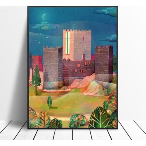 Guimaraes Portugal Canvas Painting Art Print Poster Picture Wall Modern Minimalist Bedroom Living Room Decoration