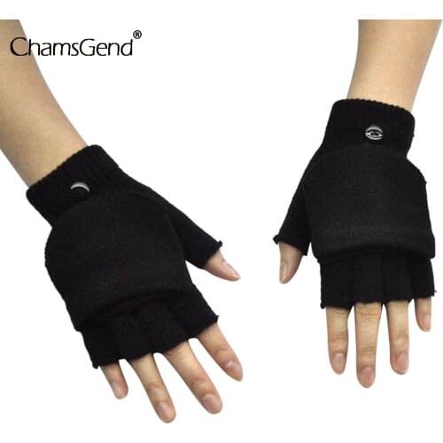 1 Pairs Knitted Half Finger Gloves Flipped Cover Flip Women Fingerless Mittens Gloves Outdoor Hand Wrist Warmer Hands Gloves