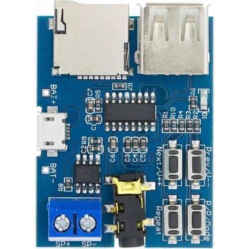 1pcs TF card U disk MP3 Format decoder board module amplifier decoding audio Player