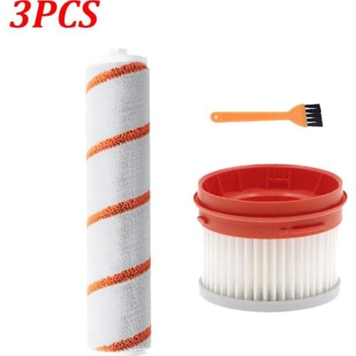 1PC Roller Brush + 1PC Hepa Filter for XIAOMI for Dreame V9 V9 Pro Handheld Cordless Vacuum Cleaner Replacement Parts