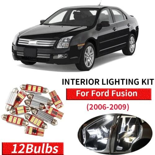12Pcs White Canbus led Car interior lights Package Kit for 2006 2007 2008 2009 Ford Fusion led interior lights