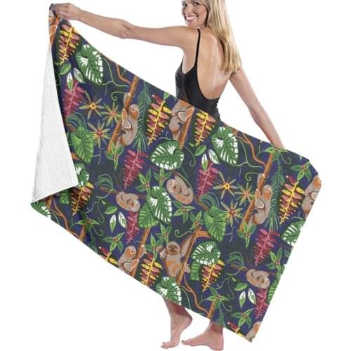 130X80 Home Textile Towel Adult Cute Cartoon Sloth Plush Absorbent Bath Towel Women Robes Towel Microfiber Fabric Towel