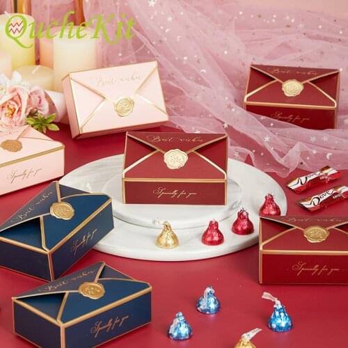 20/50/100pcs Envelope Shape Candy Boxes Birthday Home Party Decoration Supplies Chocolate Cake Baby Shower Gift Packaging Box