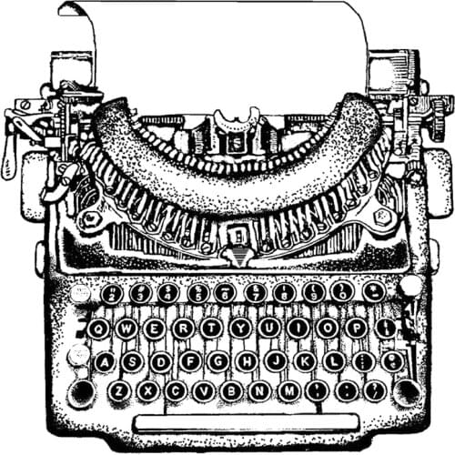 2021 New Retro Typewriter Clear Stamps Sets For DIY Making Crafts Scrapbooking Greeting Card Album Paper No Metal Cutting Dies