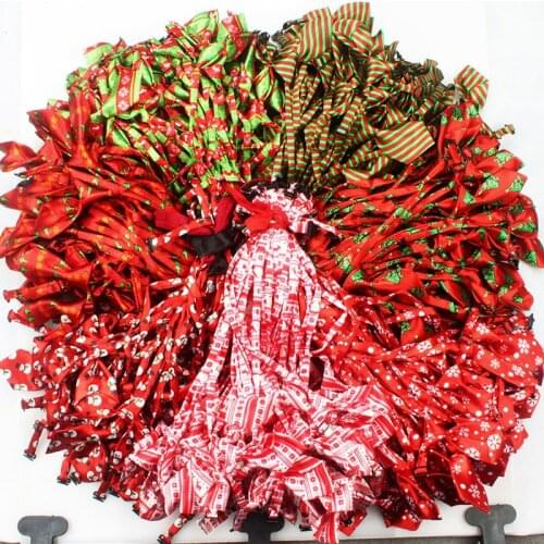 300pc/lot Christmas Dog Ties Pet Cat bowtie Neckties Accessories Dog Holiday Grooming products Supplies with nice gift Y91301