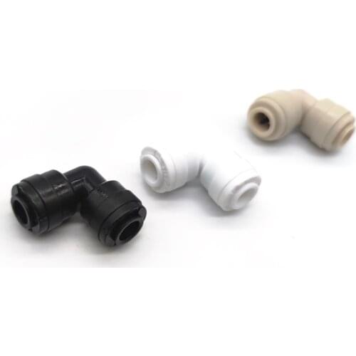 50 pcs 1/4 '' OD PE TUBE Quick Connector RO Water Reverse Osmosis Aquarium System Connector L Fitting