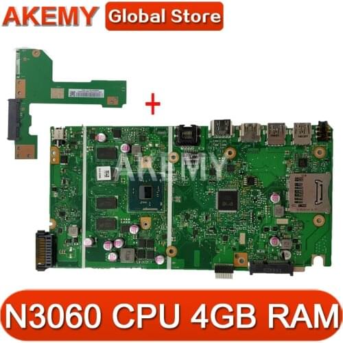 Akemy For ASUS VivoBook Max X541NA-PD1003Y laptop motherboard X541NA mainboard X541N motherboard test 100% OK N3060 CPU 4GB RAM