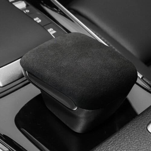 Alcantara Suede Interior Gear Shift Knob Cover Trim Handle Sleeve Buttons Cover Sticker for Benz GLB 2020 2021