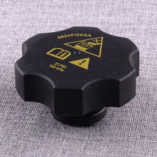 Car 68249136AA Black Engine Radiator Coolant Recovery Bottle Reservoir Cap Fit For Chrysler Jeep Dodge Ram