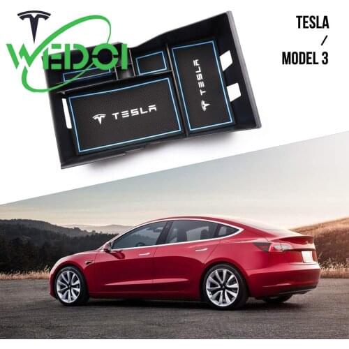 Center Console Organizer Storage Boxes For Tesla Model 3 -2020 Armrest Tray Stowing Containers