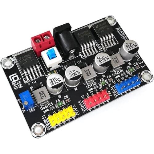 Dc3.3v DC5V DC adjustable power module lm2596 voltage stabilizing module intelligent vehicle power module drawing