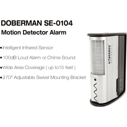 SE-0104 100dB Wide Coverage Motion Detector Alarm or Chime with Infrared Sensor Smart Home Security System