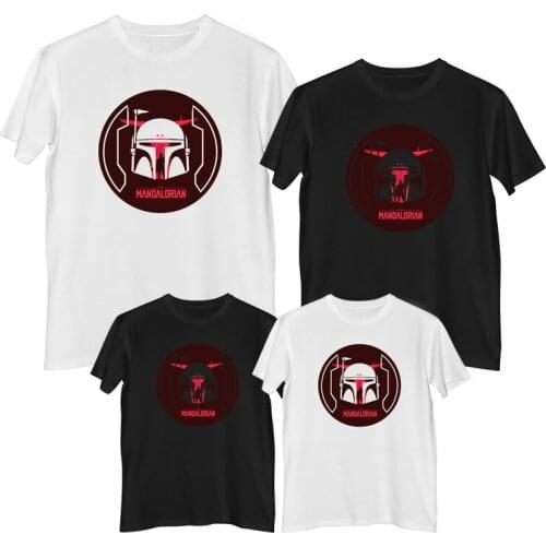 Disney Star Wars The Mandalorian T shirt 100% cotton Fashion family clothes mother father and children graphic t shirts Tops