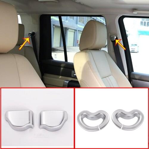 For Land Rover Discovery 4 LR4 Car-styling Front&Rear Safety Seat Belt Buckle Cover Trim Stickers Accessories Set of 2pcs